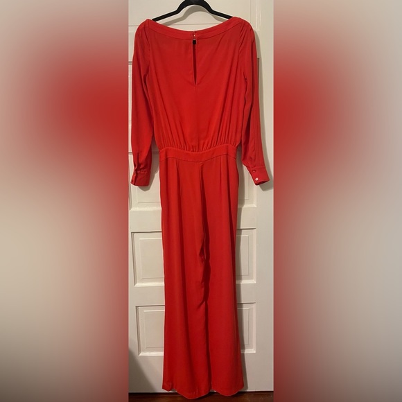 Diane Von Furstenberg Orange Red Jumpsuit - Picture 6 of 12